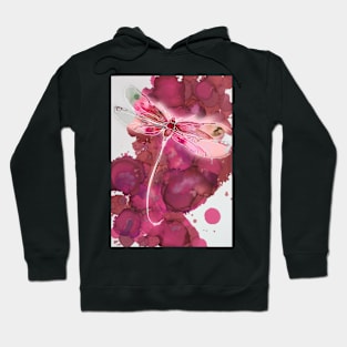 Dragonfly on pink 2 Hoodie